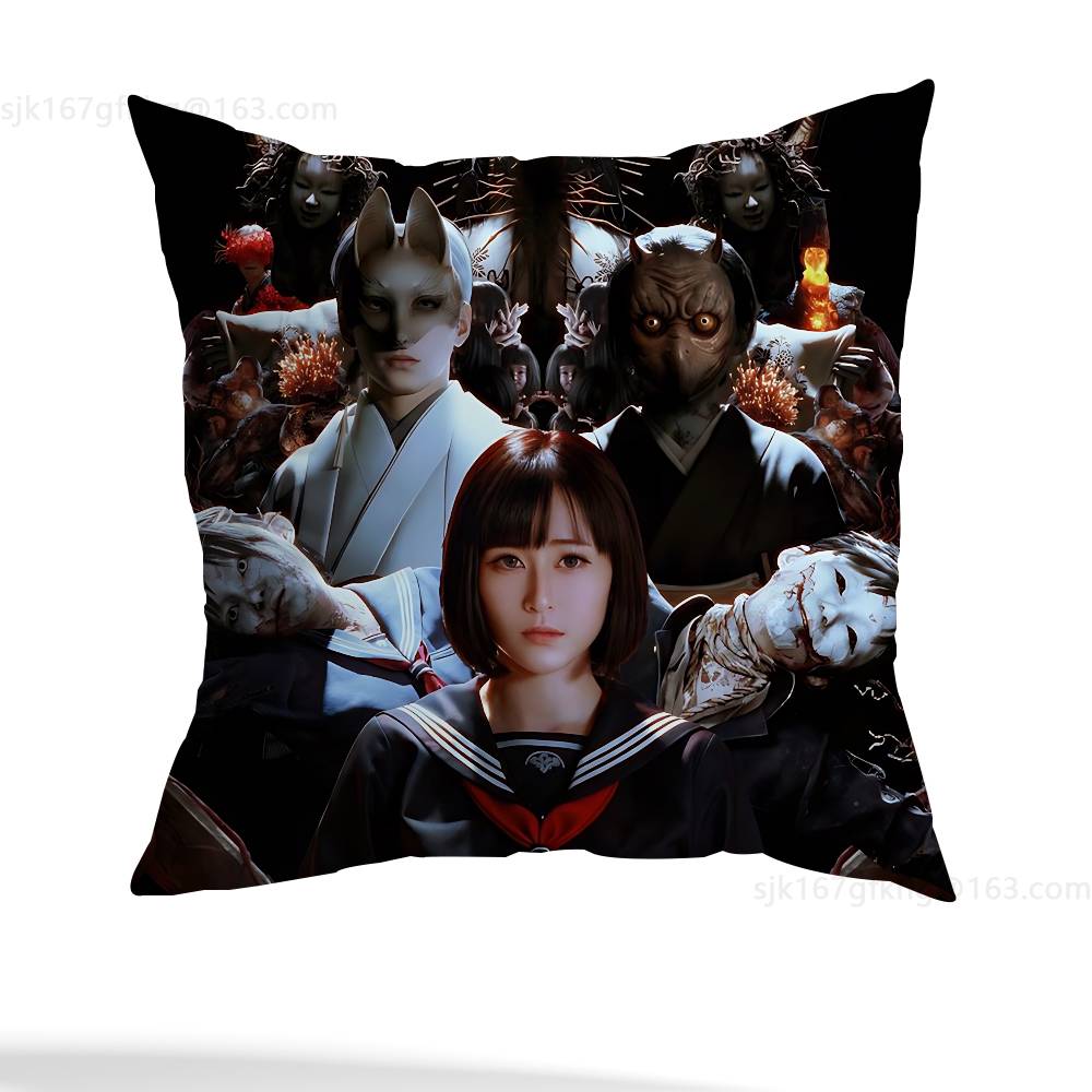 S-Silent Hill  pillowcase casual style decoration, suitable for home decoration (excluding pillow core)