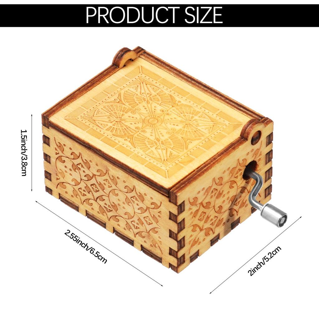 Wooden Suitable Gifts You are My Sunshine Music Box Black Laser Engraved Hand-Cranked Musical Boxes