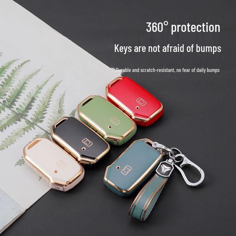Schlüsseletui mit Goldrand für Kia: Passt für K3, KX3, Aopao, KX7, Carnival, K5, K-Cool, Sportage