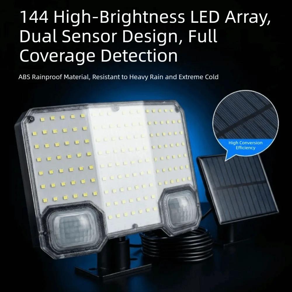 3 Mode Solar Wall Lamp Split Design Energy Saving Motion Sensor Light Waterproof with Remote Outdoor Wall Lights Outside