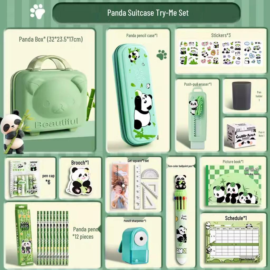 Panda Stationery Set: Creative Birthday Gift for Primary School Boys