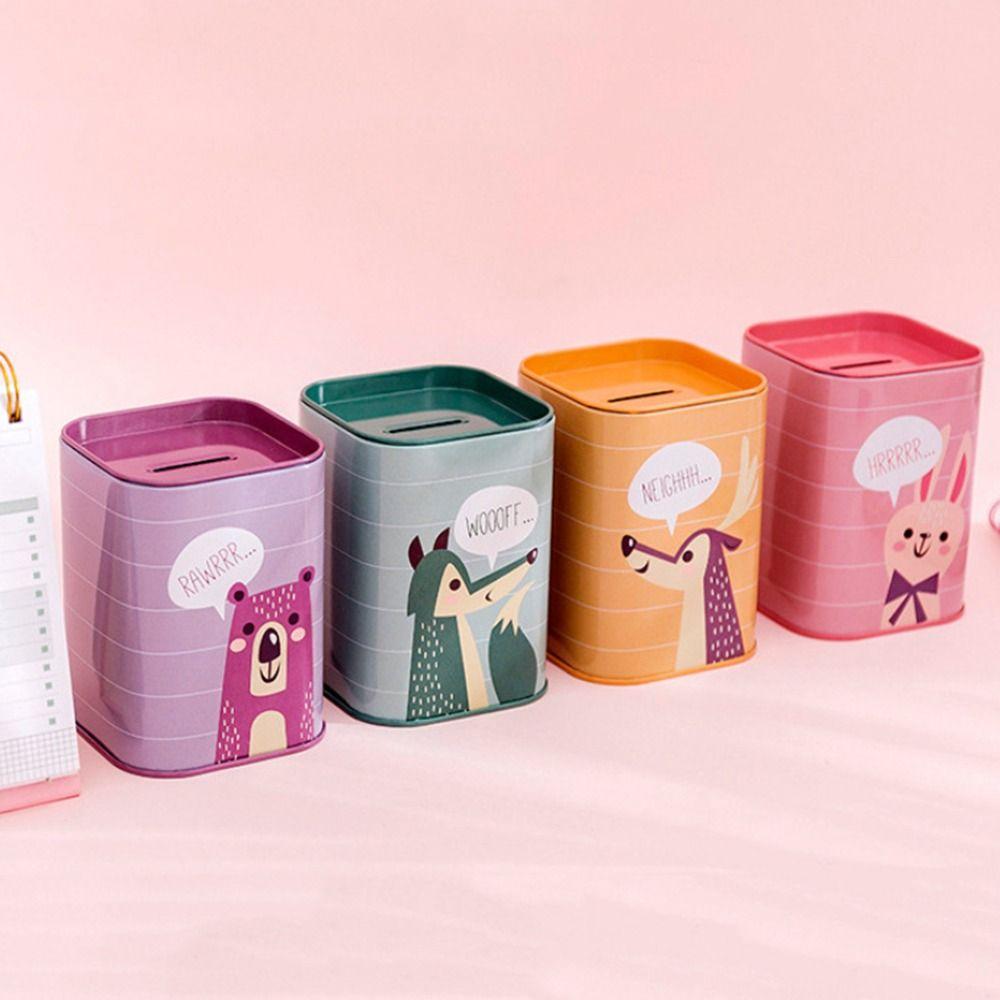 Toy Cash Cabinet Tinplate Home Decoration Money Box Cash Box Coin Box Metal Piggy Bank