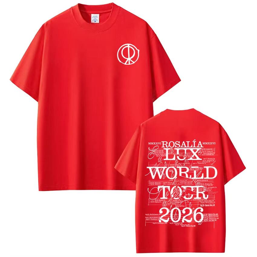 Summer Singer Rosalia Lux Album Tour Print T-shirt  Fashion T-shirt Short-sleeved Casual Cotton Harajuku Comfort T-shirt