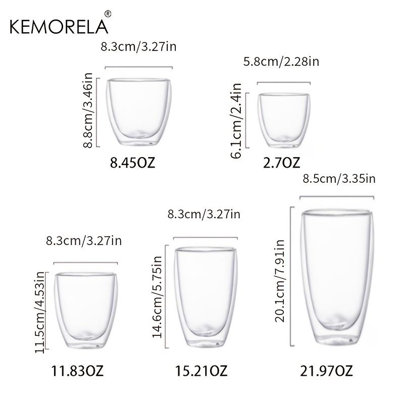 1PCS Double-Wall Heat-Resistant Glass Cup Transparent Milk Tea Whisky Beer Coffee Drinkware Cup for American Style Drinking