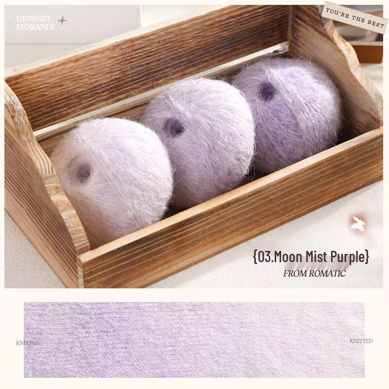 Morandi Gradient Hand-Knitted Mohair & Silk Yarn Sweater/Shawl DIY Kit