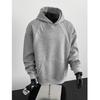 Grå Hampa Patchwork Huvtröja för Herrar - Trendig Höst Casual Mode