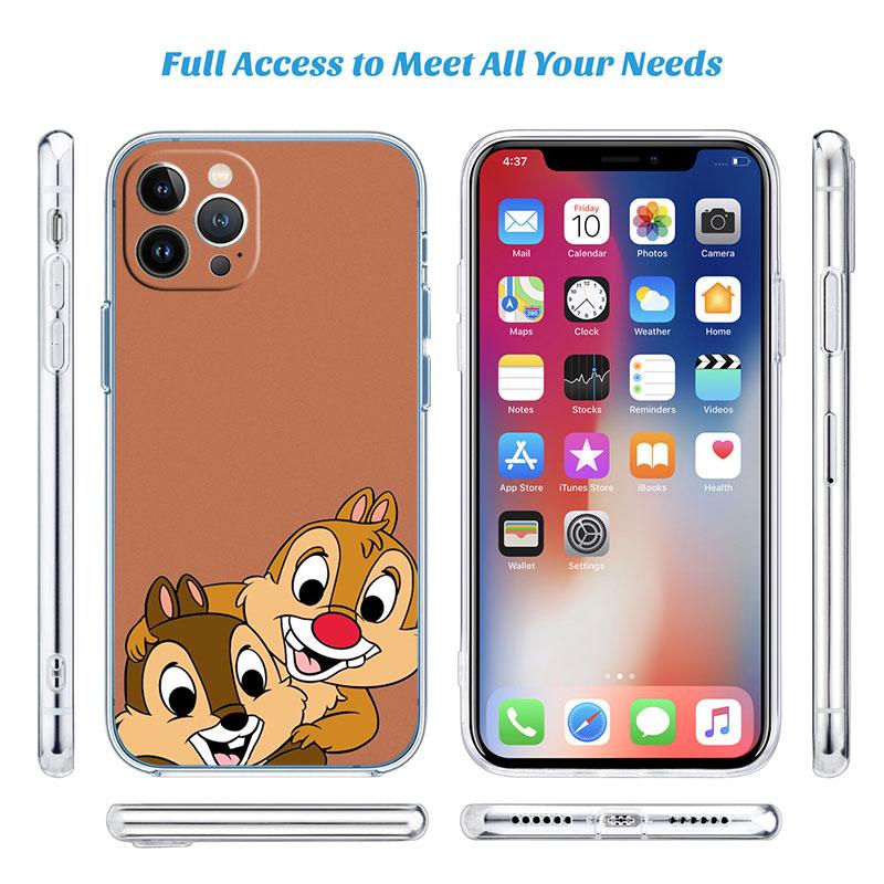 Chip N' Dale Transparent Phone Case for Motorola Moto Edge 20 30 40 50 S30 Fusion Ultra Pro Neo Lite