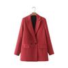 Women's Multi-Color Double-Breasted Suit Jacket (Loose Fit) - 2024 Autumn/Winter Collection