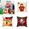 Festive Christmas Cushion Cover Featuring Adorable Santa Snowman Designs For Holiday Cheer