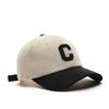 Women and Men Fashion Letter C Patch Baseball Cap Hat,Color Block Summer Sun Visor Design,For Daily Casual Wear & Sun Protection