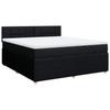Vidaxl Continental Bed with Mattress, Black, Fabric 180X200 Cm
