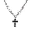 New Gothic Punk Black Cross Barbed Thorns Pendant Chain Choker Necklace for Women Men Unisex Hip-Hop Jewelry Gifts Party Jewelry