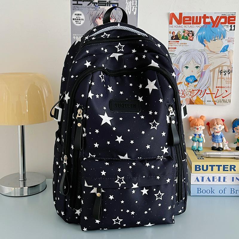 

Student schoolbag junior high school high school student large capacity cute star backpack women s new casual backpack