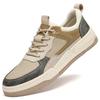 Spring/Autumn 2024 Men's Retro Business Casual Non-Slip Soft Sole Breathable Patchwork Board Shoes