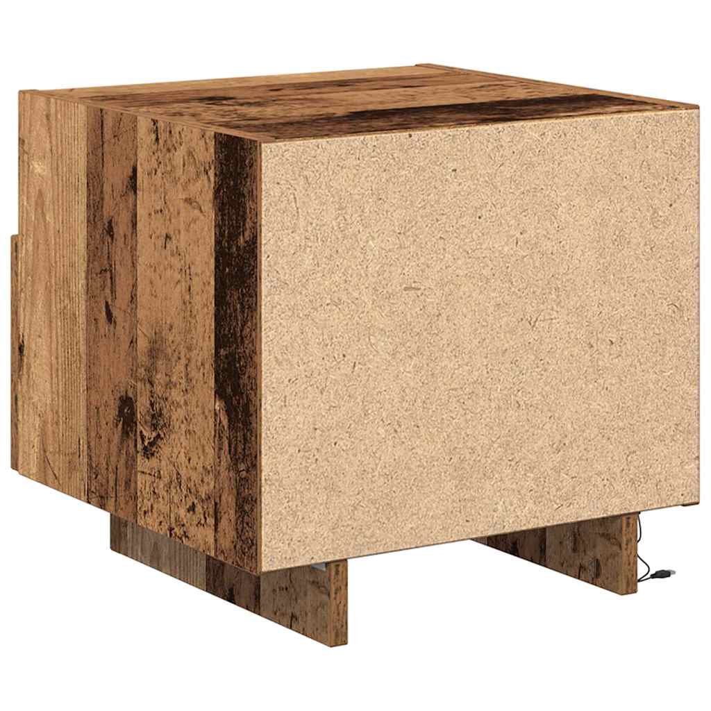 Nightstand with Drawers Reclaimed Wood Look 40 x 39 x 37 cm Engineered Wood