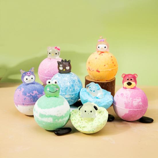 Bath Salt Ball with Glow-in-the-dark Toy Inside Fruity Floral Plants Extract Handmade Natural
