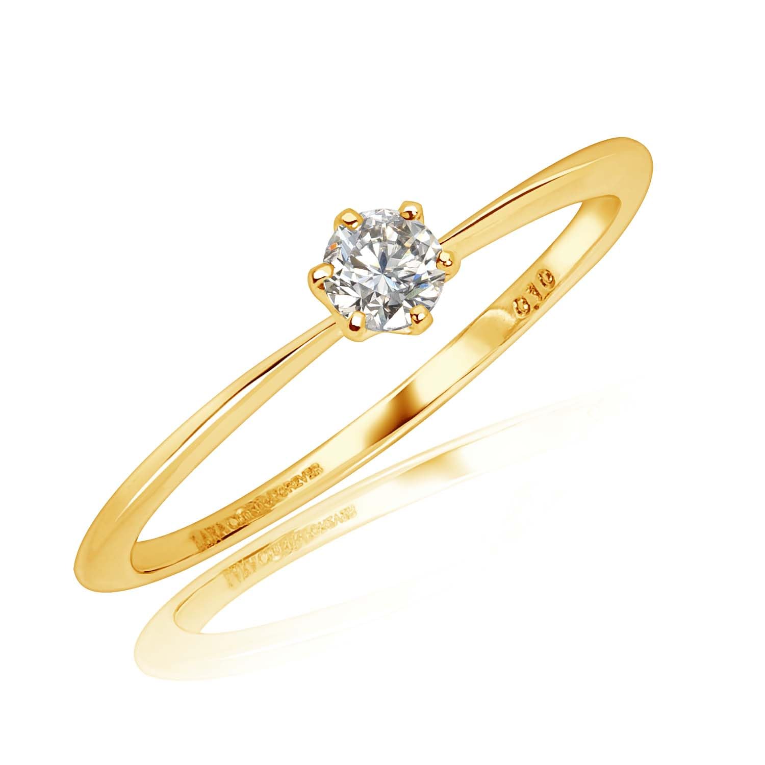 

Lala Christie Diamond Forever Ring, 0.1ct Natural Diamond, Size 7, 18K Yellow Gold, PLATINUM Collection, lr71-0003-yg-07