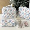 Large Quilted Bow Cosmetic Bag: Women's Portable Toiletry & Skincare Storage for Travel