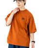 New Era Short Sleeve Oversized Rust Orange Black Oversized Cotton Tee Box Logo T-shirt S/S