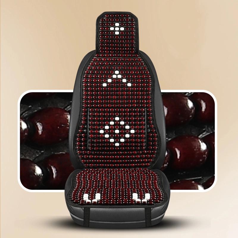Letní dřevěný korálkový potah na autosedačku pro podporu zad Prodyšná podložka na autosedačku pro letní použití vozidla Chladivá podložka na autosedačku