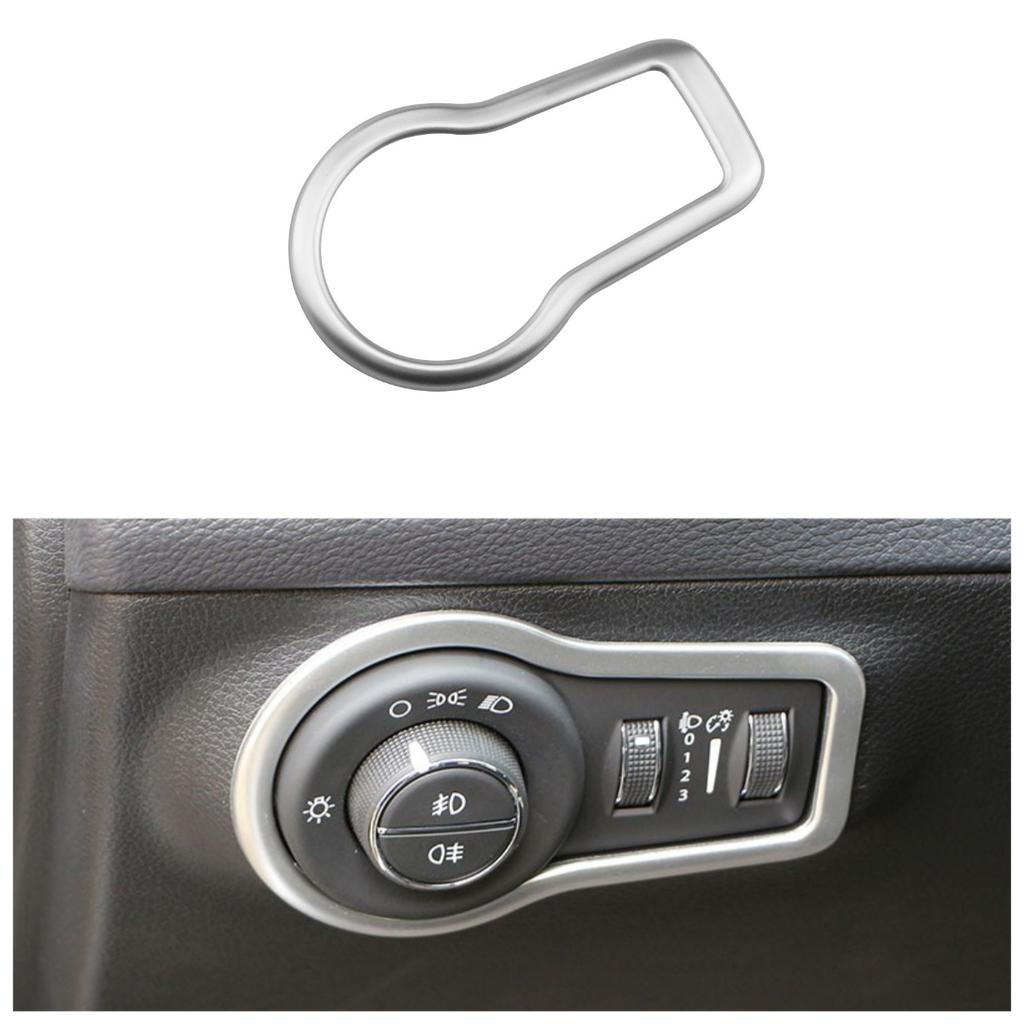 For Jeep Compass 2017-2020 2021 2022 2023 2024 Interior Head Light Lamp Adjustable Switch Button Cover Trim ABS LHD Accessories