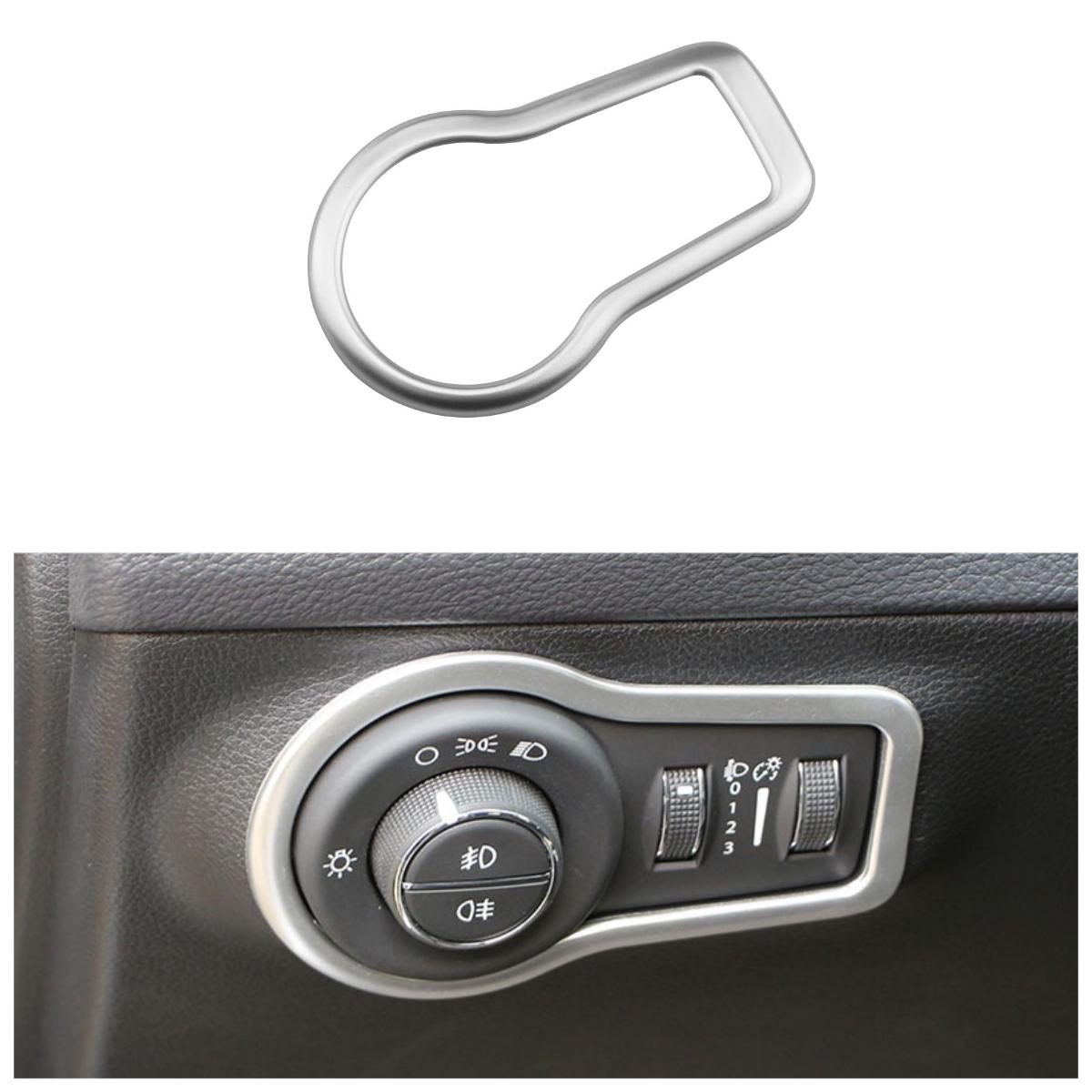 For Jeep Compass 2017-2020 2025 2025 2025 2025 Interior Head Light Lamp Adjustable Switch Button Cover Trim ABS LHD Accessories серебряный