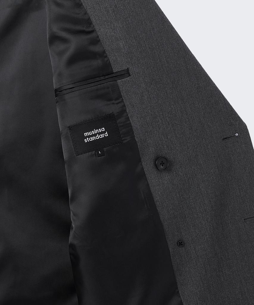 Musinsa Standard Oversized Double-Breasted Blazer [Medium Grey]