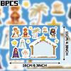 8/16Sheets Cartoon Jesus Birth Scene Religion Graffiti Collage Decoration Phone Case Water Cup Skateboard Waterproof PVC Sticker