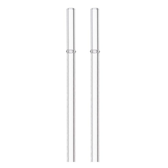 

2Pcs Glass Straws Set Reusable Heat-Resistant Drinking Straws Eco-Friendly Alternative to Plastic Straws for Hot Cold Drinks S A