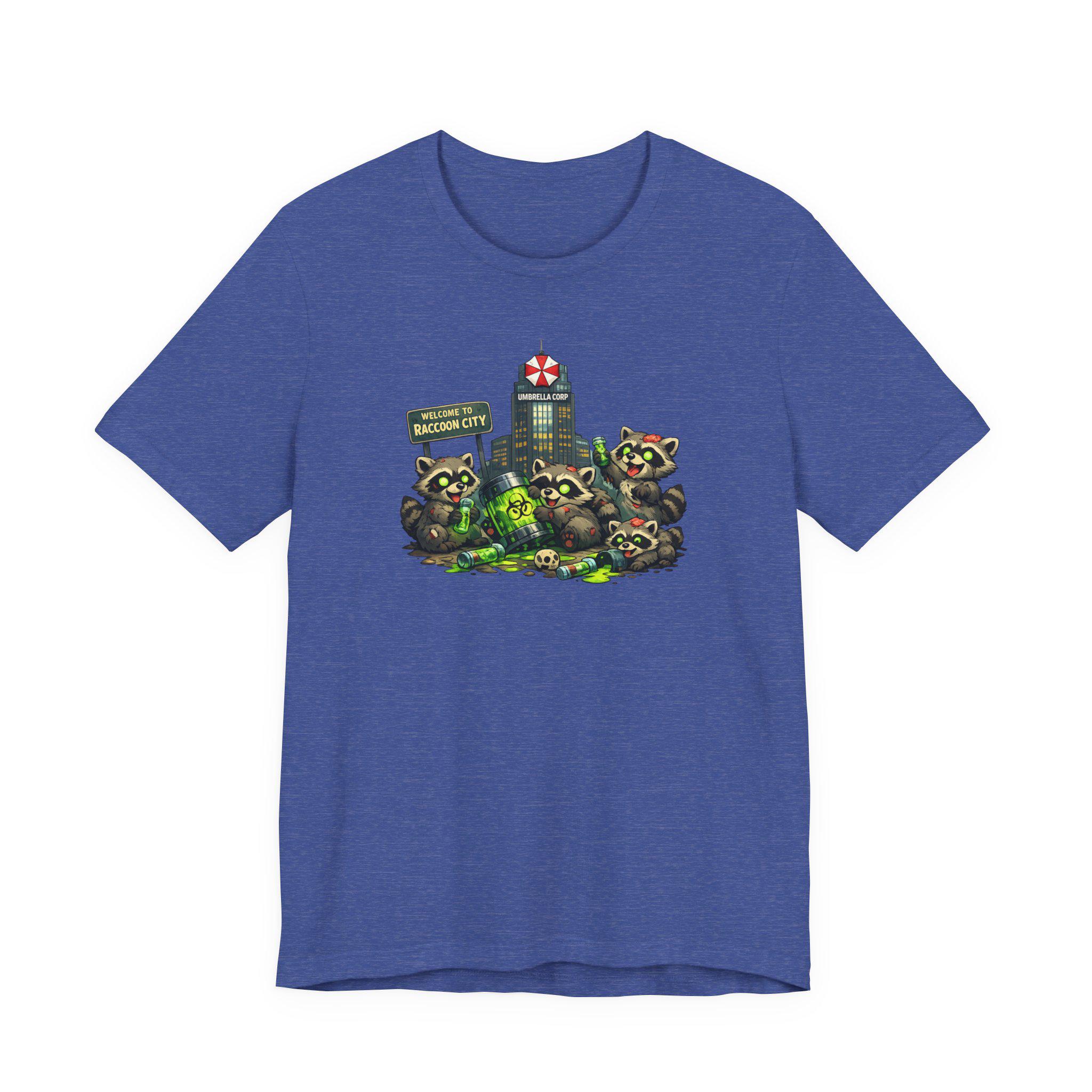 Welcome to Raccoon City Tshirt Biochemical Crisis Pattern Summer Unisex cotton fashion retro game style Unisex M