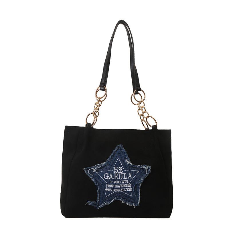 Trendy Simple Women's Shoulder Bag Spacious Tote Bag In Black White Brown Colors