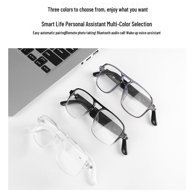 Smart Bluetooth Sunglasses: Double Bridge, Photochromic, Anti-Blue Light, UV Protection, Music and Call Enabled