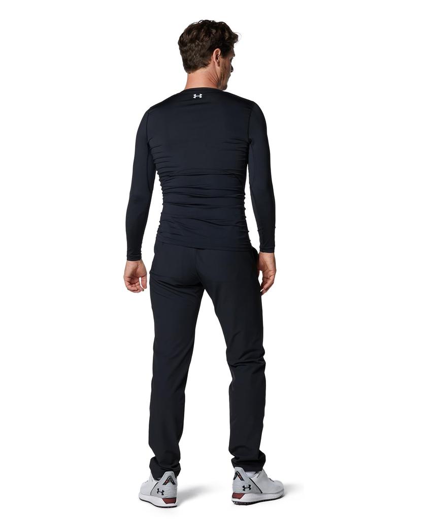 Pánské tričko Under Armour s dlouhým rukávem a výstřihem do V, základní vrstva, černé, modře šedé, MD