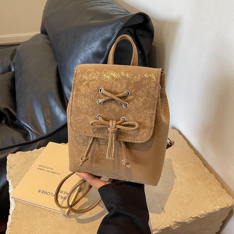 Double shoulder bag, bow shaped bag, women's  new trendy Korean backpack, cute women's bag, hand-held single shoulder bag,