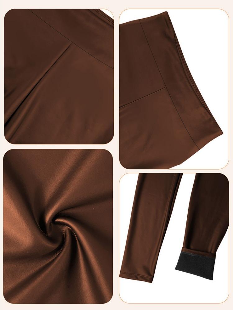 Yoga Pants New Arrival High-Waisted PU Solid-Colour Casual Pants Pencil Pants Tight Pants