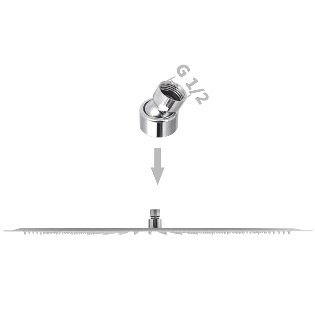 Rain Shower Heads 2 Pcs Stainless Steel 50 X 50 Cm