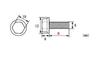 KITACO Flanged Hex Bolt M6 X General Pack of (Stainless Steel), 12/P1.0, Purpose, 2, 0900-062-03001