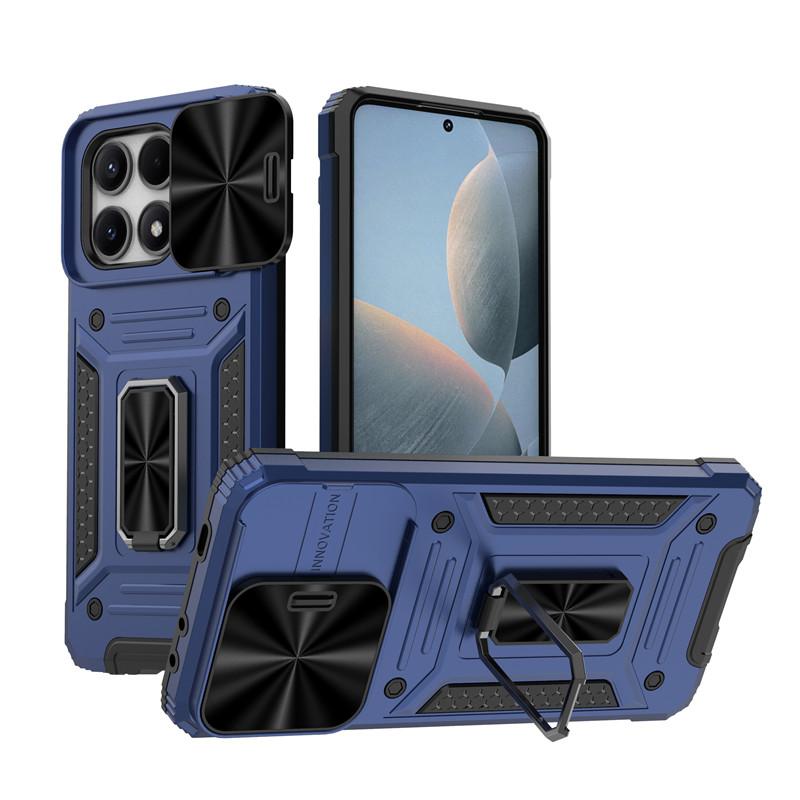 For Xiaomi Poco X6 Pro Case Poco X6 Pro 5G Cover Ring Bracket Slide Camera Protector Bumper Phone Cases For Xiaomi Poco X6 Funda