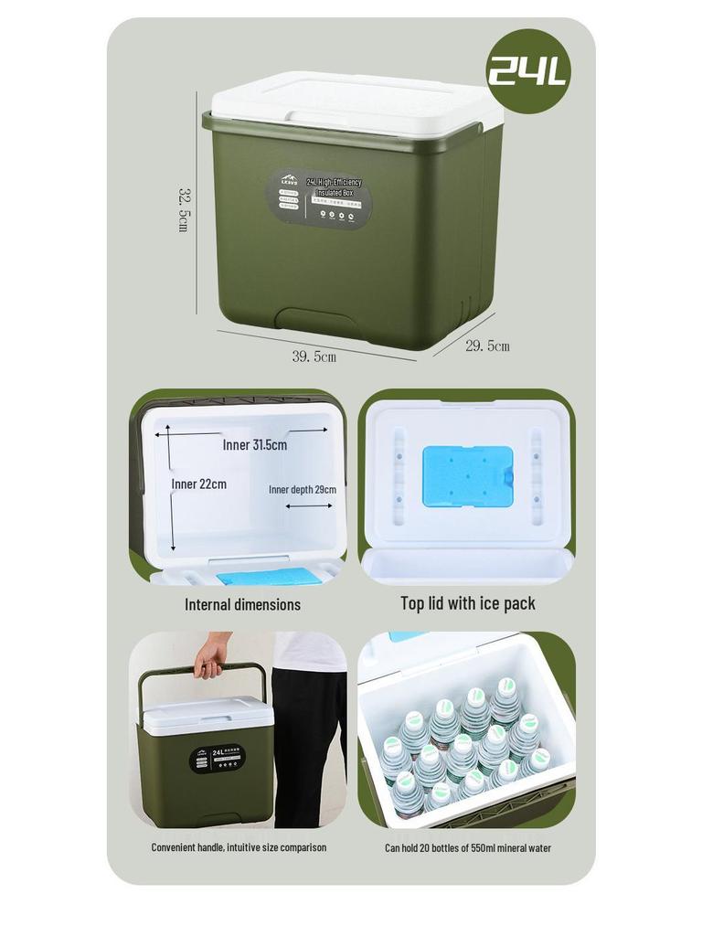 Portable Insulated Car Refrigerator for Camping and Fishing