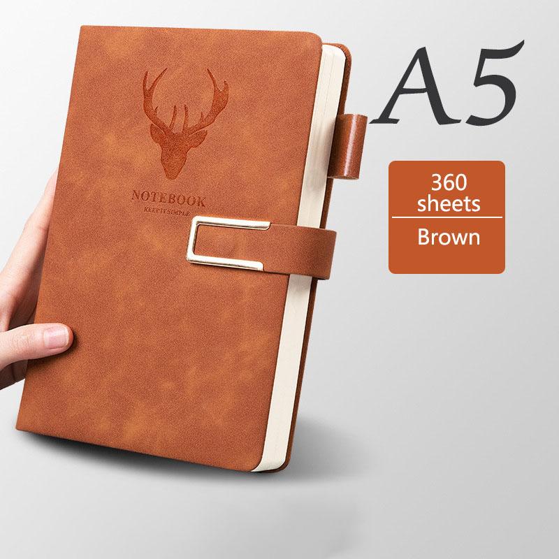 A5 Leather Notebook Diary Custom Logo Business Journal Writing Genuine Leather Handmade