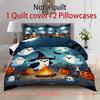 Halloween Three-piece Bedding Set Quilt Cover Pillowcase Brushed Fabric Thickened