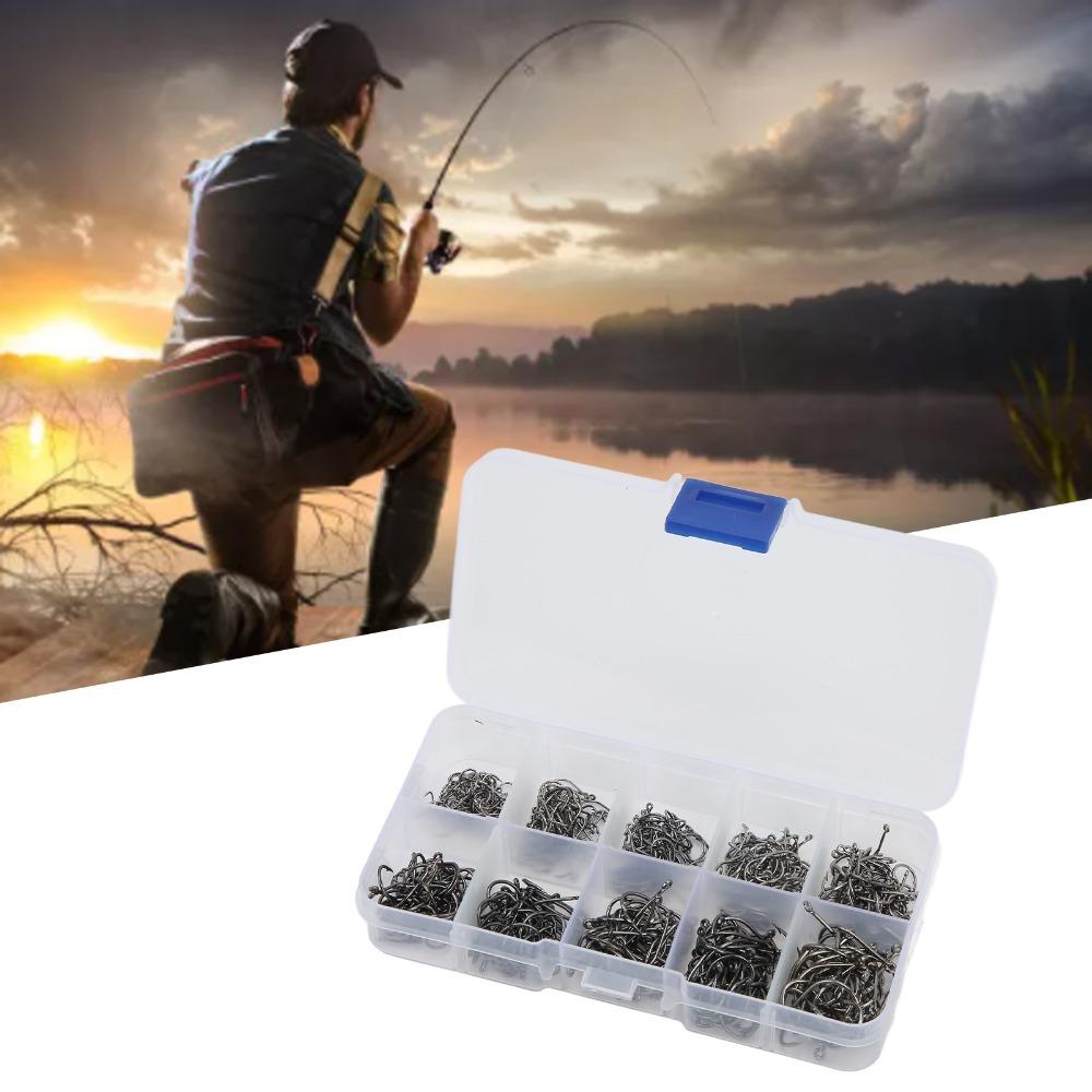 500PCS High Carbon Steel Fishing Hooks Set with Barbed Hooks Fly Fishing Hooks  Trout Fishing