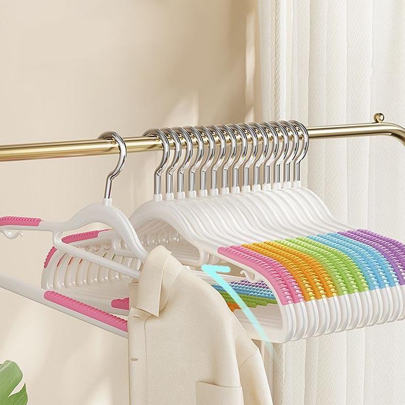 10Pcs Plastic Hanger Non-Marking Non-Slip Hanger Protective Clothes Anti-Shoulder Corner Drying Clothes, Hanging Clothes