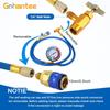 R134A Recharge Hose Kit With Gauge, 51'' AC Refrigerant Recharging Hose Measuring Kit, Self-Sealing R-134A Can Tap Refrigerant Dispenser To R-12/R-22