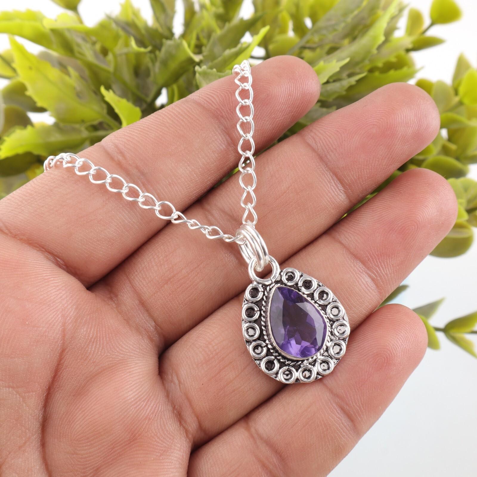 

Груша Натуральный Иолит 925 Серебро Подарок Маме День Сестер Уникальная Подвеска Ювелирное Изделие PP-26-7