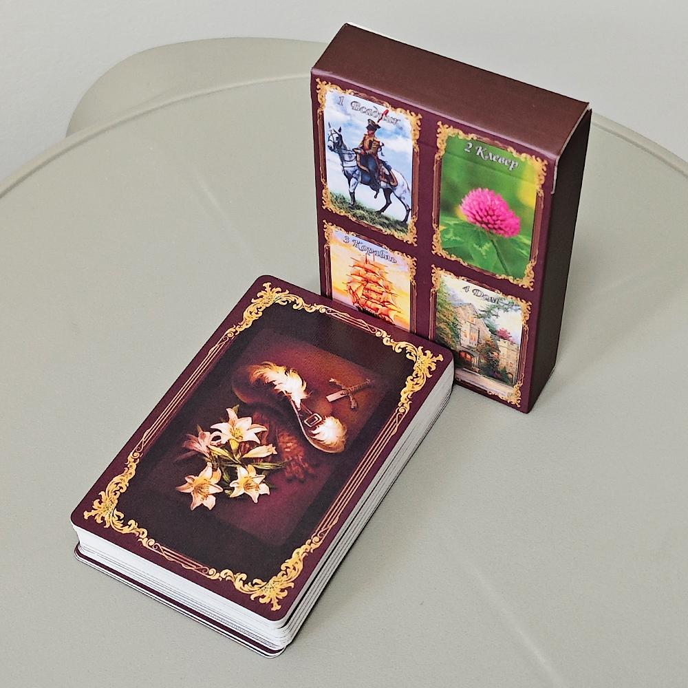 Classical Realistic Lenormand Deck, 40 Pcs Medieval Classics Lenormand Cards 9*6cm In Russian Language