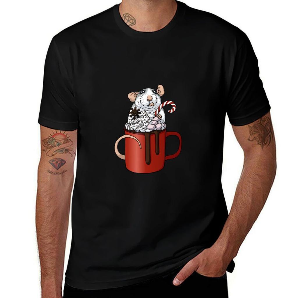 Roan Rat Christmas Hot Chocolate Tshirt Unisex T Shirts High Quality Luxury Brand T Shirts For Unisex Cotton Funny Tshirt