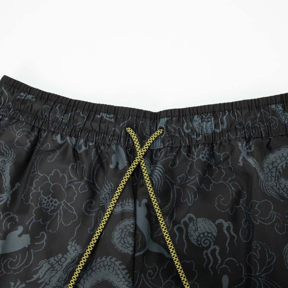 Puma X Staple Collaboration SS23 Printed Lace-Up Woven Casual Pants Unisex Pants Black 620651-01