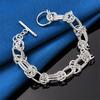 925 sterling zilver 8-inch prachtig gevlochten armband, modieuze accessoires en accessoires voor heren en dames voor feesten en bruiloften