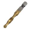 Tap Drill Bits Hex Shank Titanium Coated Metric Screw Combination Tapping Bit for WoodM6